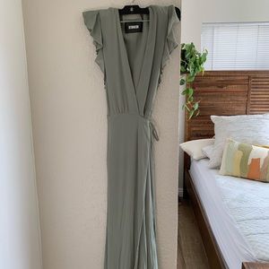 Reformation Petite Hillary Dress in Seafoam